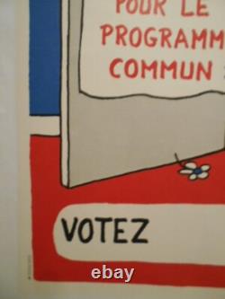 Authentique Affiche Ancienne Propagande Politique
