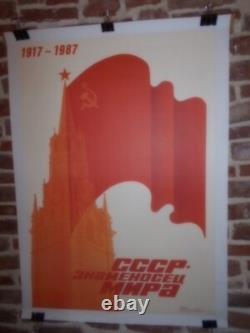 Authentique Affiche Ancienne Propagande Russe