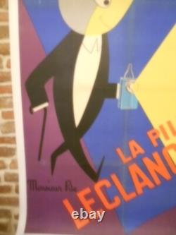 Authentique Affiche Ancienne Publicitaire La Pile Leclanche