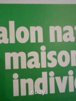Authentique Affiche Ancienne Publicitaire Salon Maison Individuelle