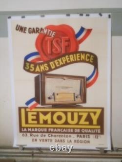 Authentique Affiche Ancienne Radio Lemouzy