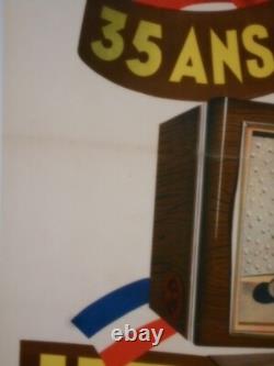 Authentique Affiche Ancienne Radio Lemouzy