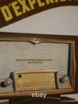 Authentique Affiche Ancienne Radio Lemouzy
