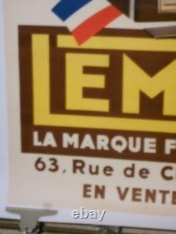 Authentique Affiche Ancienne Radio Lemouzy