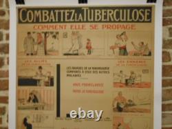 Authentique Affiche Ancienne Sante Publique Combattez La Tuberculose
