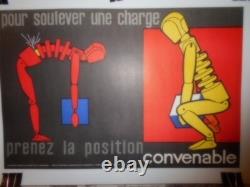 Authentique Affiche Ancienne Securite
