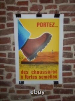 Authentique Affiche Ancienne Securite