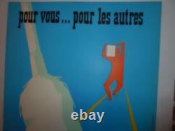 Authentique Affiche Ancienne Securite