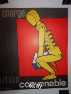 Authentique Affiche Ancienne Securite