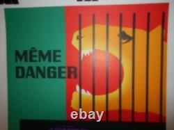 Authentique Affiche Ancienne Securite
