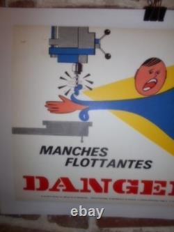 Authentique Affiche Ancienne Securite