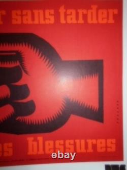 Authentique Affiche Ancienne Securite