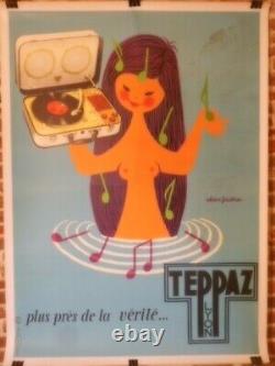 Authentique Affiche Ancienne Teppaz Lyon