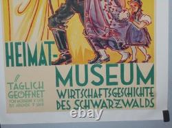 Authentique Affiche Ancienne Triberg Heimat Museum