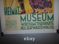 Authentique Affiche Ancienne Triberg Heimat Museum