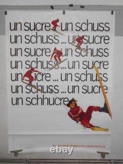 Authentique Affiche Ancienne Un Sucre Un Schuss