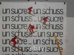Authentique Affiche Ancienne Un Sucre Un Schuss