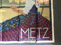 Authentique Affiche Ancienne Vintage Poster Metz Par Pellon 57 Moselle