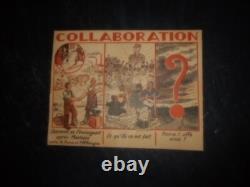 Authentique Affichette Ancienne Collaboration