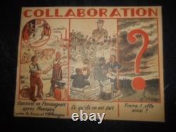 Authentique Affichette Ancienne Collaboration