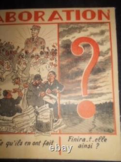 Authentique Affichette Ancienne Collaboration