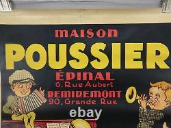 Authentique affiche litho Léon Husson maison Poussier tout pour la musique 1922