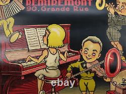 Authentique affiche litho Léon Husson maison Poussier tout pour la musique 1922