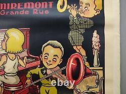 Authentique affiche litho Léon Husson maison Poussier tout pour la musique 1922