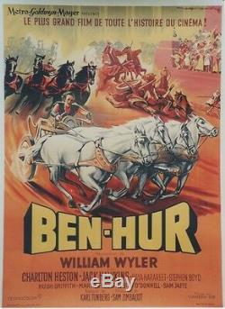 BEN-HUR Affiche originale entoilée (William WYLER / Charlton HESTON)