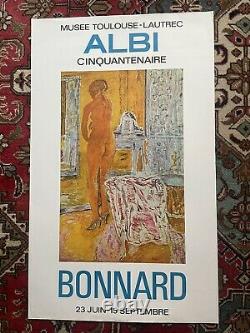 BONNARD affiche Originale 1972 Musée TOULOUSE-LAUTREC MOURLOT TBE