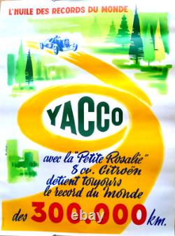 Belle Affiche Originale Ancienne Pub Huile Yacco Signée M. Collet 56
