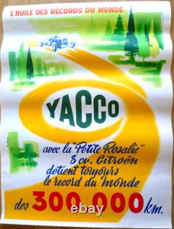 Belle Affiche Originale Ancienne Pub Huile Yacco Signée M. Collet 56