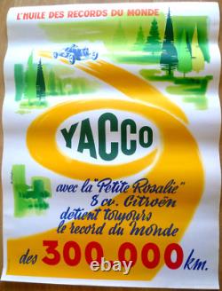 Belle Affiche Originale Ancienne Pub Huile Yacco Signée M. Collet 56