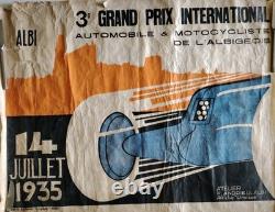 Belle Affiche Originale Du Grand Prix Automobile D' Albi Du 14 Juillet 1935
