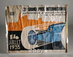 Belle Affiche Originale Du Grand Prix Automobile D' Albi Du 14 Juillet 1935