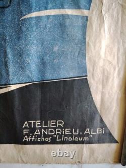 Belle Affiche Originale Du Grand Prix Automobile D' Albi Du 14 Juillet 1935