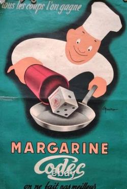 Belle Affiche Originale Lithographié Des Magasins CODEC De Nicolitch Margarine