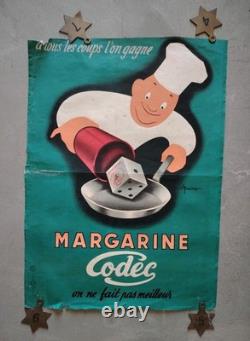 Belle Affiche Originale Lithographié Des Magasins CODEC De Nicolitch Margarine