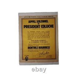 Belle Affiche Originale Pour La Campagne Présidentielle De Coluche De 1981