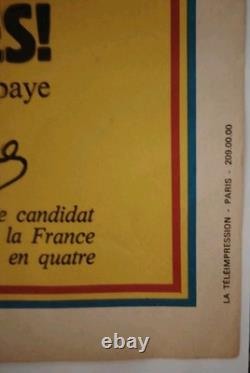 Belle Affiche Originale Pour La Campagne Présidentielle De Coluche De 1981