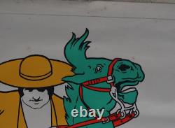 Belle Ancienne Affiche Originale Liqueur Izarra Zulla 1934 Picador à Cheval 2