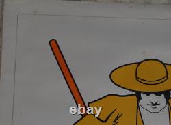 Belle Ancienne Affiche Originale Liqueur Izarra Zulla 1934 Picador à Cheval 2