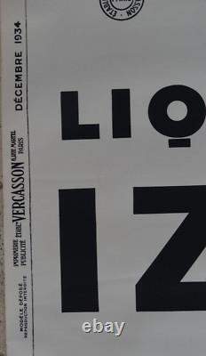 Belle Ancienne Affiche Originale Liqueur Izarra Zulla 1934 Picador à Cheval 2