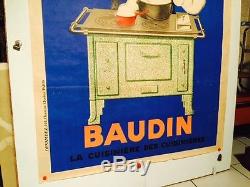 Belle affiche ancienne Cuisinière baudin par Cappiello infirmiere