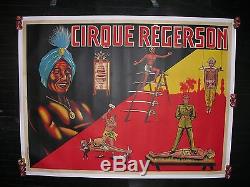 Belle affiche ancienne Prestidigitation magie cirque Régerson