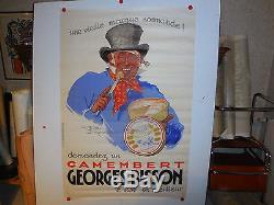 Belle affiche ancienne camenbert Bisson par Henri Le Monnier fromage