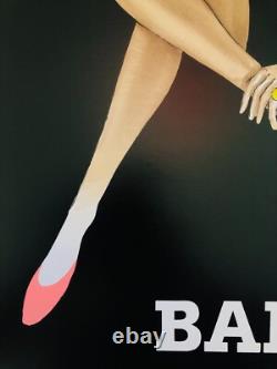 Bernard Villemot, C. A. 1980 BALLY BLONDE Affiche Vintage Originale Sur Lin