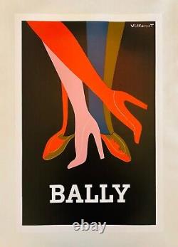 Bernard Villemot, c. A. 1980s Bally (Chaussures) Original Vintage Affiches On