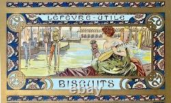 Biscuits LU / Lefèvre-Utile Rare Planche Mélange Italien signée A. Mucha