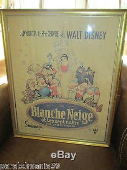 Blanche neige et les 7 nains (SNOW WHITE & THE 7 DWARFS)Ancienne affiche-1938
